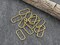 Gold Jump Rings - Twisted Jump Rings - Oval Jump Rings - Open Jump Rings - 18k Gold Plated - Choose Your Size
